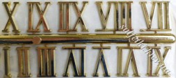 Набір цифр для годинника клейові (римські золоті) 25 мм.