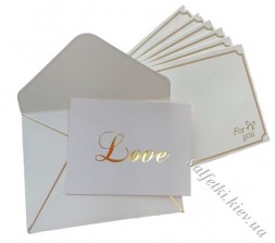 Міні-конверт з листівкою Love 10 х 8 см
