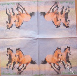 Серветка wild horses 33 х 33 см (ТС4378)