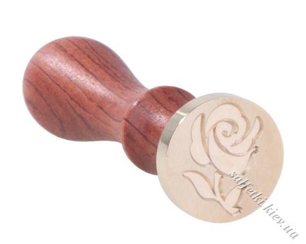Печатка Троянда зі стеблом (M011) з ручкою