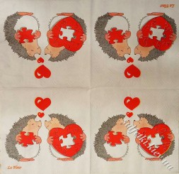 Серветка пазли кохання 33 х 33 см (ТС4765)