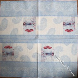 Серветка піала на тлі візерунка 33 х 33 см (ТС1610)