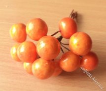 Шарики (ягоды) на проволоке оранжевые пучок