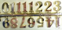 Набір цифр для годинника клейові (арабські золоті) 25 мм.