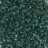Бисер Preciosa 10/0, № 38458 Прозрачный с цветной полосой внутри, Темный Изумрудно-Зеленый, Круглый 10г.