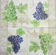 Серветка зелений та синій виноград 33 х 33 см (ТС4518)