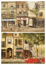 Декупажна карта - міський пейзаж хДВФ-6, формат А4, 60 г/м2