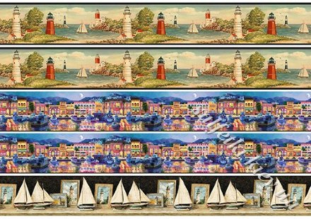 Декупажна карта - морські бордюри SE012, формат А4, 60 г/м2