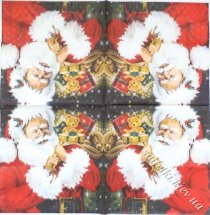 Серветка Санта з мішком подарунків 33 х 33 см (ТС3157)