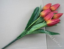 Bouquet of tulips red-orange