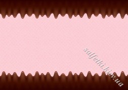 Декупажна карта - фон рожева вафля з шоколадом BG143, формат А4, 60 г/м2