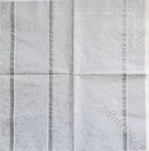 Серветка візерунок з срібною смугою 33 х 33 см (ТС0159(з))