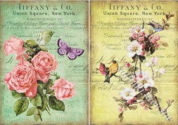 Декупажна карта - Tiffany & Co VI076, формат А4, 60 г/м2