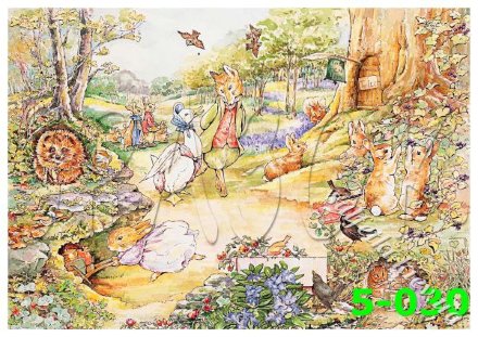 Декупажна карта - ілюстрації з тваринами 5-030, формат А4, 60 г/м2