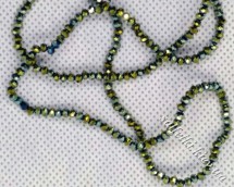 Glass beads faceted electroplating dark olive rondel 2.5x2 mm
