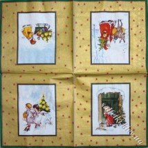 Серветка secrets of the season на золотому 33 х 33 см (ТС4823(а))