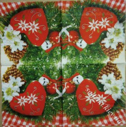 новогоднее сердце  33 х 33 см
