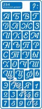 Трафарет цифри та літери російський шрифт багаторазовий на основі, що клеїться (арт. 234)