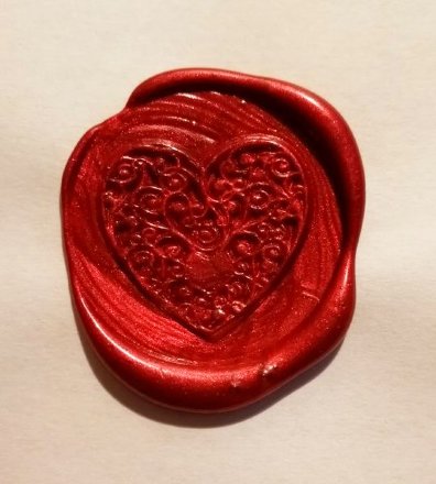 Печатка Візерункове серце (W05) з ручкою
