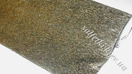 Гофрированная бумага 801/3: металлик с переходом цвета золото-черный