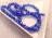 Намистини скляні грановані гальваніка АВ сині рондель 3х2 мм