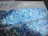 Слайдер с двойным фольгированием 93А синий+серебро песок голография