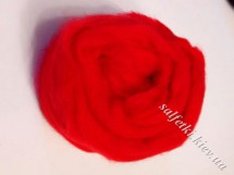 Wool for felting 25g №125211 RED combed ribbon