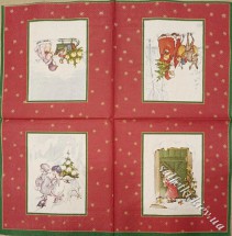 Серветка secrets of the season на червоному 33 х 33 см (ТС4823(в))