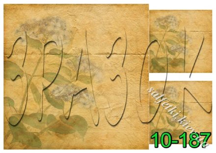 Декупажна карта - фон з квітами 10-187, формат А4, 60 г/м2