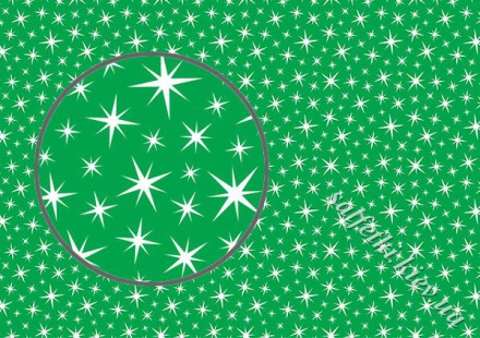 Декупажна карта - зірки на зеленому NY154, формат А4, 60 г/м2