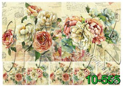 Декупажна карта - квіти 10-555, формат А4, 60 г/м2