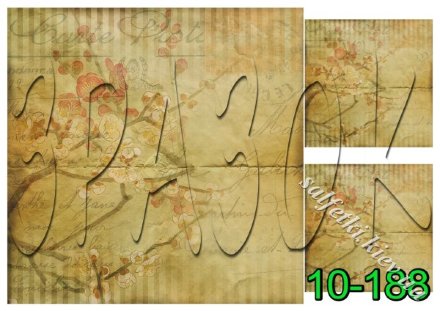Декупажна карта - фон з квітами 10-188, формат А4, 60 г/м2