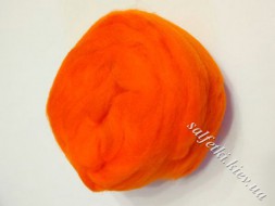 Wool for felting 25g №125214 ORANGE combed ribbon