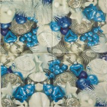Серветки blue and silver elegance 33 х 33 см (ПТС4293) (пачка)