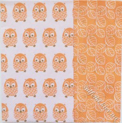 Серветка little owls помаранчева 33 х 33 см (ТС3793(б))