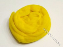 Wool for felting 25g №125215 YELLOW combed ribbon