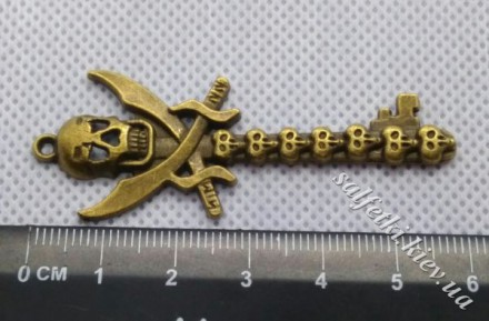 Ключ старовинний №49 бронза (череп)