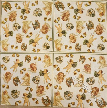 Серветка дрібні янголята 33 х 33 см (ТС5047(а))