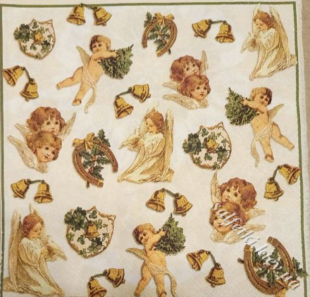 Серветка дрібні янголята 33 х 33 см (ТС5047(а))