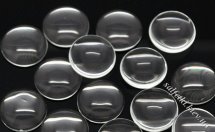 Прозрачный стеклянный кабошон круглый 18 мм