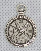 Підвіска годинник з написом срібло 1 шт