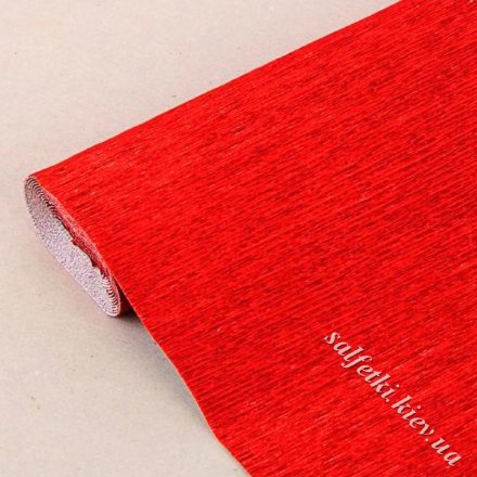 Гофрированная бумага 803: металлик красный