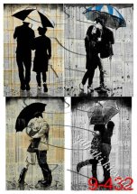 Декупажна карта - пари 9-432, формат А4, 60 г/м2