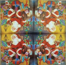 Серветка подарунки від Санти 33 х 33 см (ТС4831)