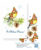 Набор для создания 3-D открытки с птичкой &quot;З Новим Роком!&quot;