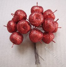 Glitter red apples (bunch)