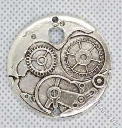 Підвіска металева механізм годинника (колір - срібло) 1 шт