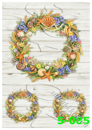 Декупажна карта - віночки 5-085, формат А4, 60 г/м2