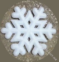 Снежинка 3D из пенопласта 21 см
