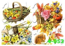 Декупажна карта - квіти 4-052, формат А4, 60 г/м2